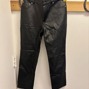 Newport News Black Leather Trousers